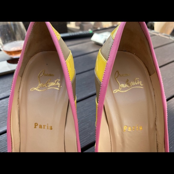 Christian Louboutin Stripe Glitter Platform heels - Picture 11 of 12